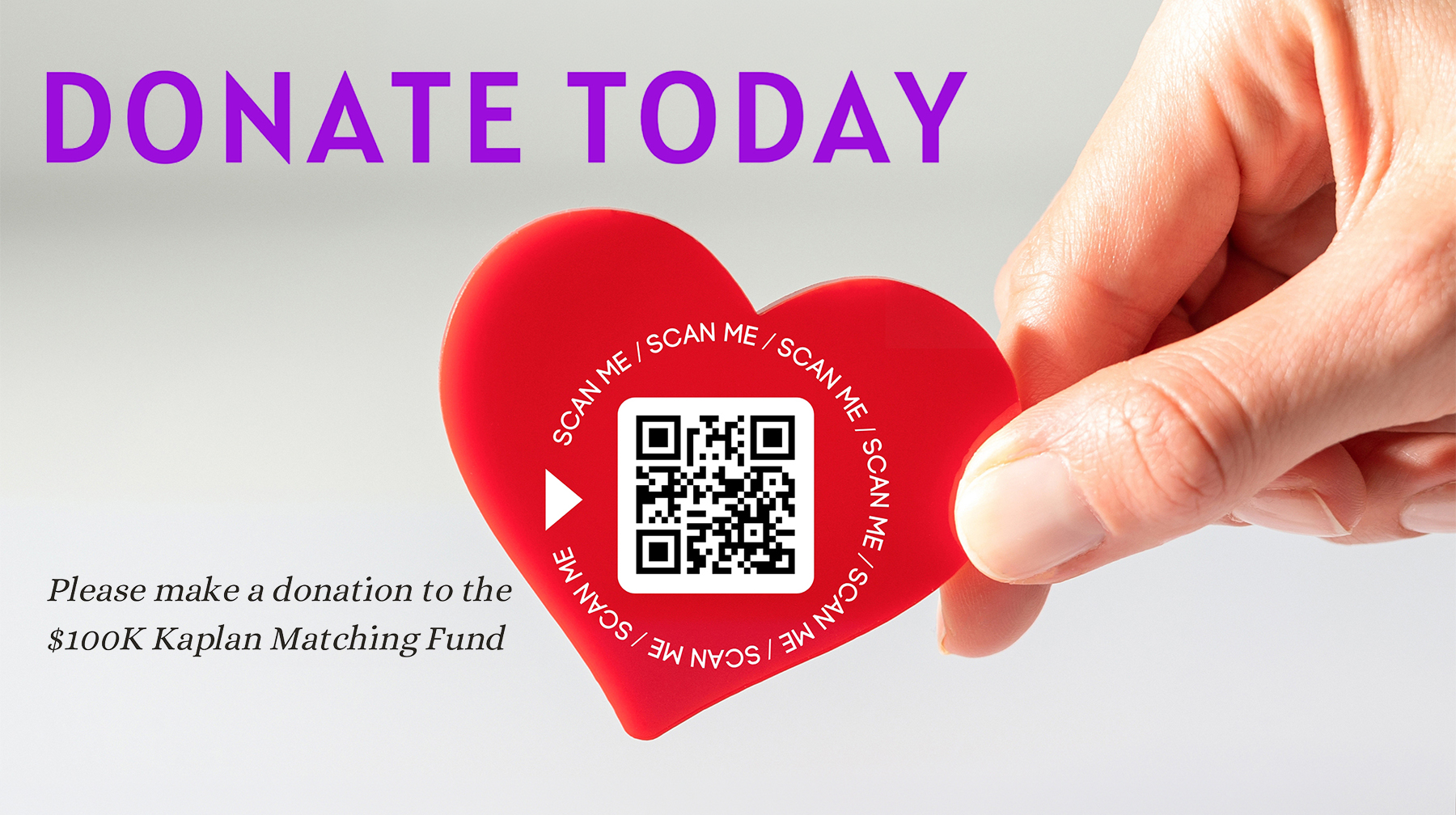 Donate today - Donation support Instagram post with a heart phot